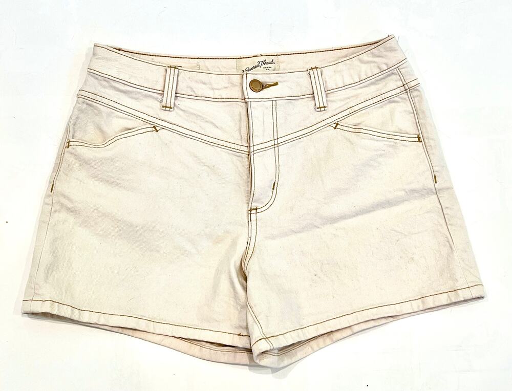 Womens Universal Thread Mid Rise Tan Denim Shorts - Size 6/28